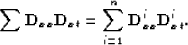 \begin{displaymath}
\sum \bold D_{xx} \bold D_{xt} = \sum_{i=1}^n \bold D^i_{xx} \bold D^i_{xt}. \end{displaymath}