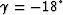 $\gamma=-18^\circ$