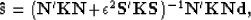 \begin{displaymath}
{\bf \hat{s}} = ({\bf N'KN+}\epsilon^2{\bf S'KS})^{-1}{\bf N'KNd},\end{displaymath}