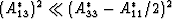 $(A^*_{13})^2 \ll (A^*_{33}-A^*_{11}/2)^2$