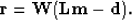 \begin{displaymath}
\bold r = \bold W (\bold L\bold m - \bold d) .\end{displaymath}