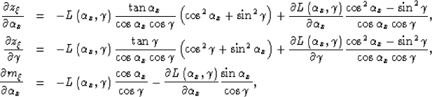 \begin{displaymath}
\left.
\frac{\partial z_\xi}{\partial m_\xi}
\right\vert _{h...
 ...{\partial \gamma} 
\frac{\partial h_\xi}{\partial \alpha_x} 
}.\end{displaymath}