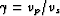 $\gamma = v_p/v_s$
