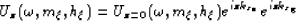 \begin{displaymath}
U_{z} (\omega,m_\xi,h_\xi) = U_{z=0}(\omega,m_\xi,h_\xi) e^{iz {k_{z_{\bf s}}}} e^{iz {k_{z_{\bf g}}}}\end{displaymath}