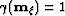 $\gamma({\bf m_{\xi}})= 1$