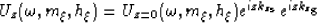 \begin{displaymath}
U_{z} (\omega,m_\xi,h_\xi) = U_{z=0}(\omega,m_\xi,h_\xi) e^{iz {k_{z_{\bf s}}}} e^{iz {k_{z_{\bf g}}}}\end{displaymath}