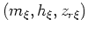 $(m_\xi ,h_\xi ,z_{r\xi })$