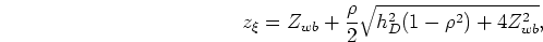 $z_\xi=2Z_{wb}$
