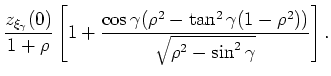 $z_{\xi_\gamma}=z_{\xi_\gamma}(0)$