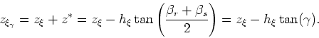 \begin{displaymath}
\Delta \mathbf{n}_{\mbox{RMO}}=(\rho-1)\tan^2\gamma z_0 \mathbf{n}.
\end{displaymath}