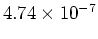 $4.74\times10^{-7}$