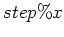 $step\%x$