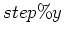 $step\%y$