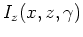 $I_z(x,z,\gamma)$