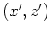 $(x^\prime ,z^\prime )$