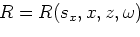 \begin{displaymath}
I_{s_x}=\int S^*(s_x,x,z,\omega)R(s_x,x,z,\omega)d\omega ,
\end{displaymath}