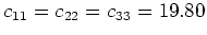 $c_{12} = c_{13} = c_{23} = 15.40$