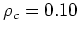 $\rho_c = 0.05$