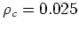 $\rho_c = 0.20$
