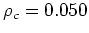 $\rho_c = 0.025$