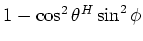 $\cos^2\theta^V = 1 - \sin^2\theta^V$