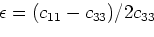 \begin{displaymath}
\delta = \frac{(c_{13}+c_{44})^2-(c_{33}-c_{44})^2}{2c_{33}(...
...ht)
\left(\frac{c_{13}+2c_{44}-c_{33}}{c_{33}-c_{44}}\right).
\end{displaymath}