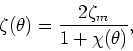\begin{displaymath}
\chi(\theta) = \frac{1}{2}\left[\frac{\tan^2\theta}{\tan^2\theta_m}
+\frac{\tan^2\theta_m}{\tan^2\theta}\right].
\end{displaymath}