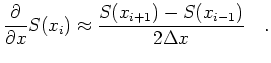 $\displaystyle S(x,y)=c_0\ \cos\left(c_2 \vert\vec d\vert \right) e^{- c_1 \vert\vec d\vert} \quad,$