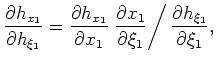 $ \frac{\partial h_{x_1}}{\partial {x_1}}$