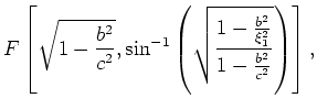 $\displaystyle c \int_{0}^{\xi_1} \frac{{\rm d}
\xi_1}{(b^2-\xi_1^2)(c^2-\xi_1^2)} =$