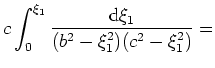 $\displaystyle F\left[ \frac{b}{c}, {\rm sin}^{-1}\left(\frac{\xi_2}{b} \right)
\right],$