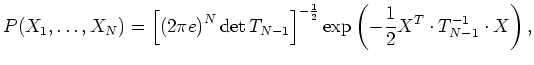 $ X^T = \left(X_1,\ldots,X_N\right)$