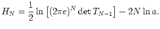 $ a = \left(2\pi e\right)^{1/4}$