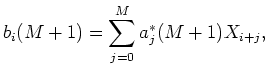$\displaystyle f_{i+M+1}(M+1) = f_{i+M+1}(M) + C_{M+1}b_i(M)$