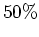 $ 50\%$
