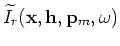 $\displaystyle \sum_{{\bf x}_m}I_r({\bf x},{\bf h},{\bf x}_m)\beta({\bf x},{\bf x}_m,{\bf p}_m,\omega),$