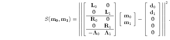 $\displaystyle \left ( \left [ \begin{array}{ccc} {\bf {L'}_0 L_0 } & {\bf0 } \\...
...begin{array}{cc} \tilde {\bf m}_{0}  \tilde {\bf m}_{1} \end{array} \right ],$