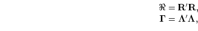 $\displaystyle {\bf R }= \left [ \begin{array}{cccccc} {\bf R_{0}}&{\bf0}&{\bf0}...
...}&{\bf0} {\bf0}&{\bf0}&{\bf0}&{\bf0}&{\bf0}&{\bf R_N} \end{array} \right ],$