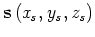 $ {\bf x}({\it x,y,z})$