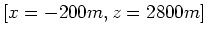 $ [x=-200m, z=2800m]$