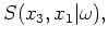 $\displaystyle E^*_{x_3}[R(x_3-\Delta x_3,x_1\vert\omega)]$