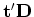 $ \mathbf 0 \approx \mathbf t'\mathbf D\mathbf u$