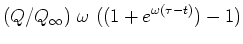 $\displaystyle (Q/Q_\infty)  \omega  (Q_\infty/Q-1)$