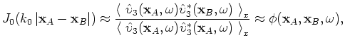 $ \phi(\mathbf{x}_A,\mathbf{x}_B,\omega)$