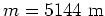 $ h=261 \mathrm{m}$