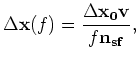 $ \Delta{\bf x}(f)$