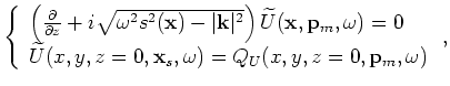 $ \widetilde{D}({\bf x},{\bf p}_m,\omega)$