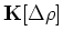 $\displaystyle {\bf K}[\Delta \rho] = \Delta \rho \left. \frac{\partial {\bf R}[\rho]}{\partial \rho} \right\vert _{\rho=1}.$
