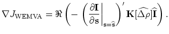 $ \left.\frac{\partial{\bf I}}{\partial{\bf s}}\right\vert _{{\bf s}=\widehat{\bf s}}$