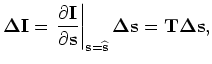 $ {\bf\Delta I} = {\bf I} - {\widehat {\bf I}}$
